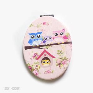 New Advertising Cartoon Portable Make-up Double Sided Folding Handheld Mirrors