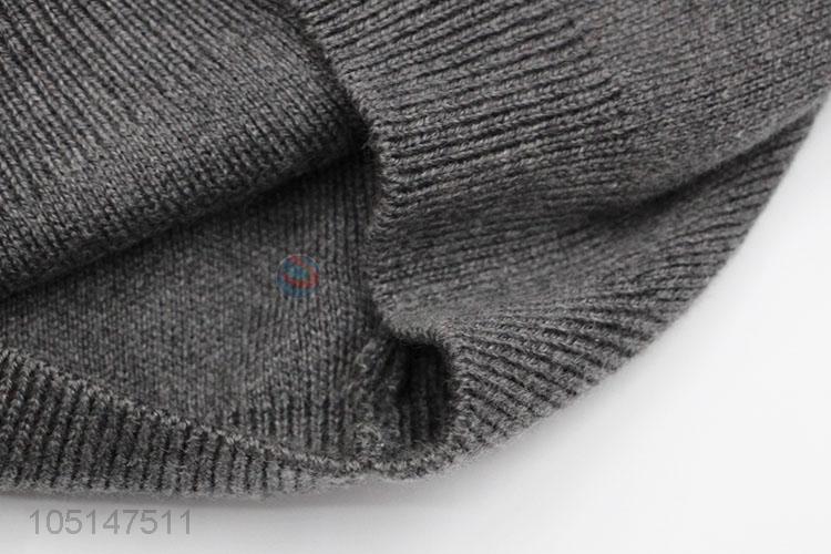 Fashion Style Single-Deck Beanie Winter Knitted Hat with Star Rhinestone Decoration
