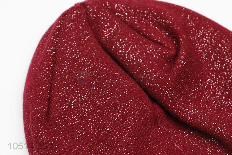 China Factory Double-Deck Knitted Winter Hat for Women