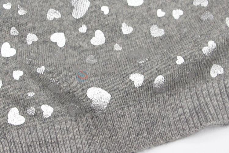 New Arrival Supply Chinlon Single-Deck Knitted Winter Hat with Heart Printed