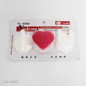 Fashion I ♡ U shape 3pcs plastic sticky hooks