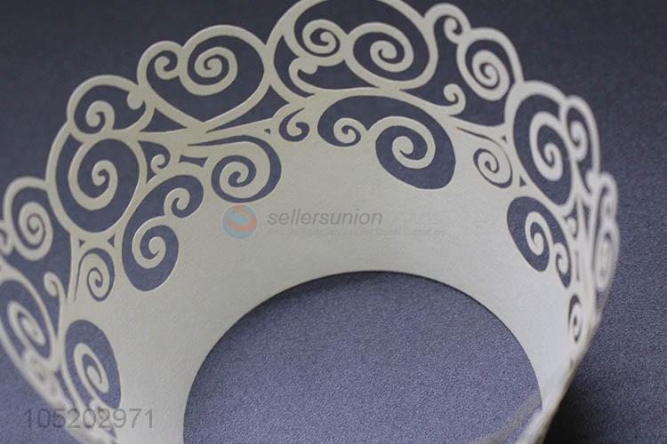 Most popular cheap wedding favor party supplies laser cut cup cake wrappers