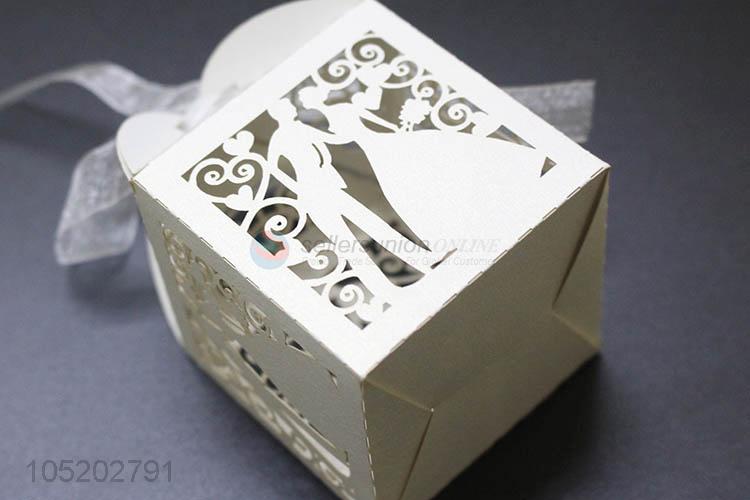 Factory supply laser cut guest candy wedding boxes
