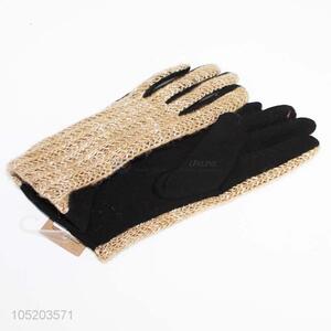 Wholesale cheap women knitted <em>winter</em> warm <em>gloves</em> with cashmere lining