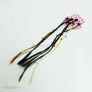 Beautiful 6pack women hairpins with braided hair pieces&colorful beads