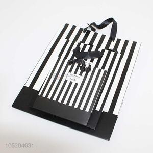New Style Black and White Stripes Gift Bag