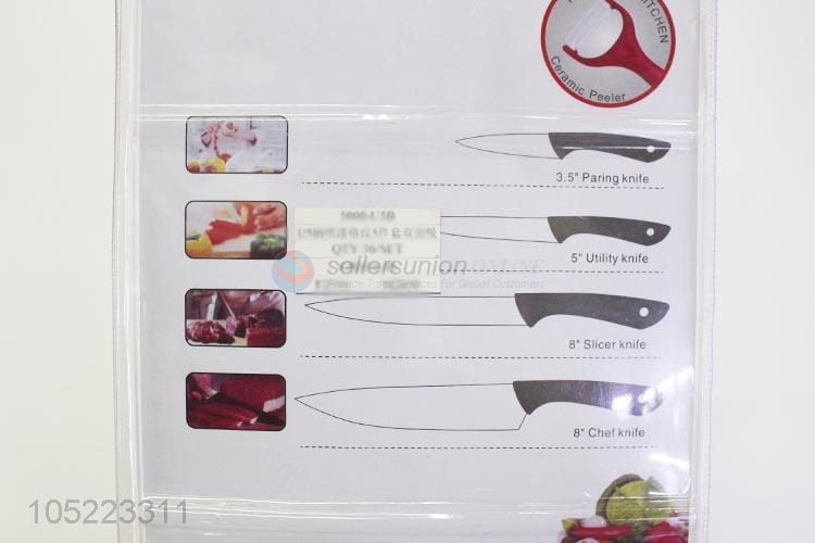 Promotional Item 5pcs Kitchen Ceramic Knife Set with Peeler
