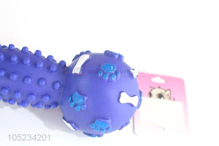 Promotional custom barbell shape dog toy pet toy