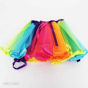 High Quality Rainbow Gauzy Dress Princess Skirt