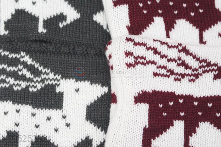 Resonable price ladeis fashio elk pattern knitted leg warmer