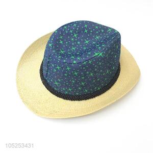 Fashion Star Pattern Wide Brim Hat Adult Fedora
