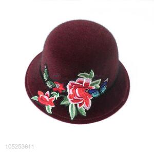 Wholesale Flower Pattern Women Billycock Hat