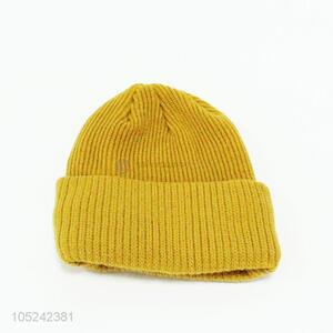 High quality ginger acrylic knitted hat for winter