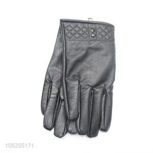 Promotional custom men pu gloves winter warm gloves