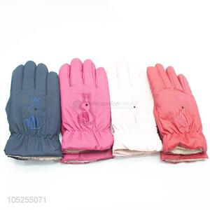 Wholesale good quality children velet winter gloves