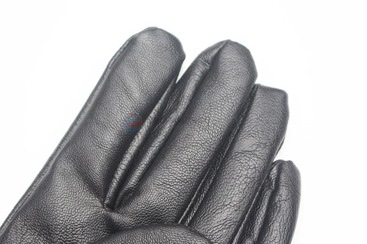 Ready sale men pu gloves winter warm gloves