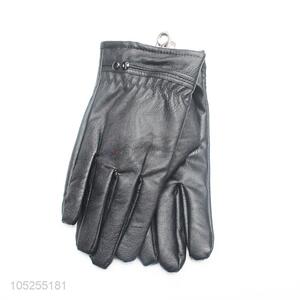 Ready sale men pu gloves winter warm gloves
