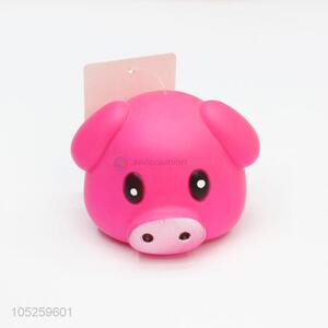 New Style Cute Vinyl Pig Head Pet Playing Toys