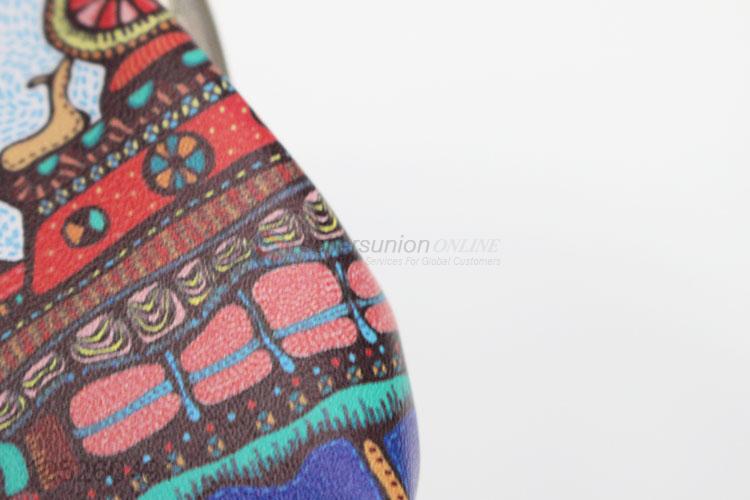 Promotion Mini PU Leather Cartoon Colorful House Printed Coin Purse