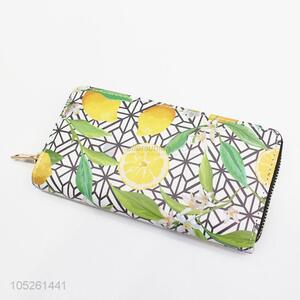 Fresh Lemon Printed <em>Envelope</em> Women Long Wallet