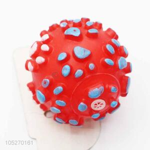 New Advertising Cute Red Ball Shape Vinyl Toys for Pet