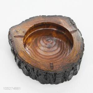 Latest Design Natural Round Wooden Root House Cigarette Ashtray