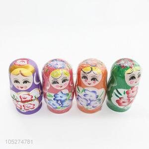Portable 5Pcs/Set Babushka Matryoshka Gifts Hand Paint Doll Toys for Children