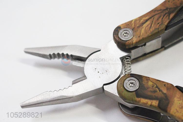 Low price stainless steel outdoor multifunctional survival pocket folding pliers