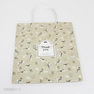 Hot selling promotional bird printed paper gift bag