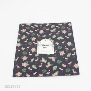Hot selling cute flamingo printed paper gift bag