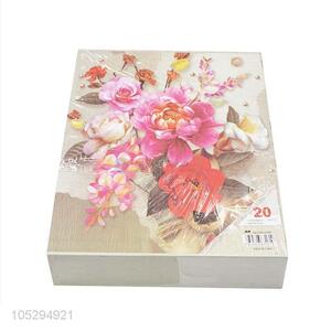 Reasonable Price Flower Pattern Hardcover Wedding Photo Album with Paste Inside Pages