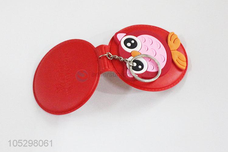 New products women printed pu cover cosmetic travel mirror
