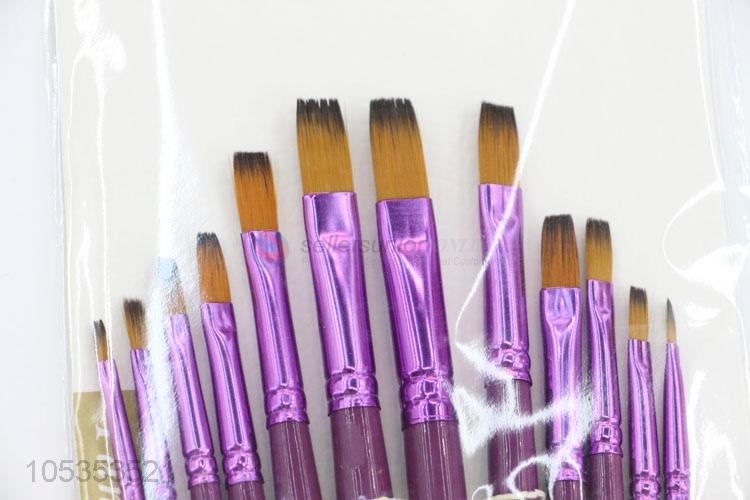 Popular Promotional 12pcs Nylon Brush Painting Pen for Art Student