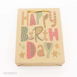 Factory customized recycled gift bag brown kraft paper bag