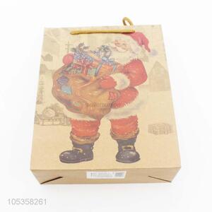 Top manufacturer custom logo print Christmas kraft paper bag gift bag
