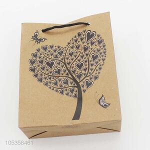 Wholesale low price custom logo print kraft paper bag gift bag