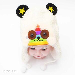 Suitable Price Lambswool Kids Cartoon Infant Hat Plush Cap
