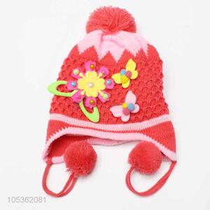 China Wholesale Knitted Kids Winter Baby Cartoon Bear Hats