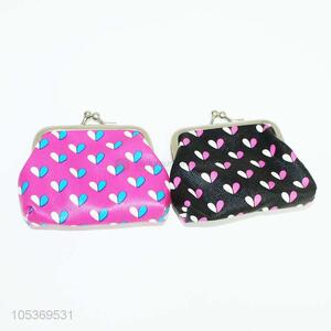New Arrival Promotional Two Colors Heart Pattern Coin Purse Bag