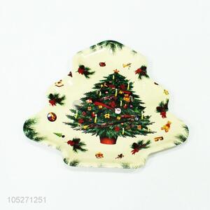 Creative Christmas Tree Shape Plastic Plate Party Plate