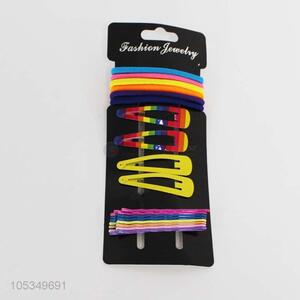 Competitive price colorful hairpins+hair rings set