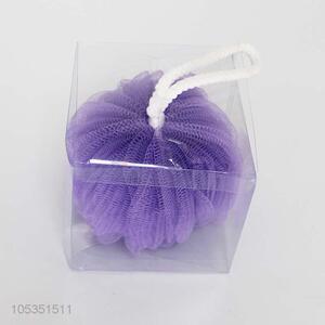 Good quality purple shower mesh bath ball with string