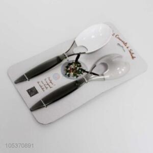 Wholesale good quality 2pcs plastic salad spoons