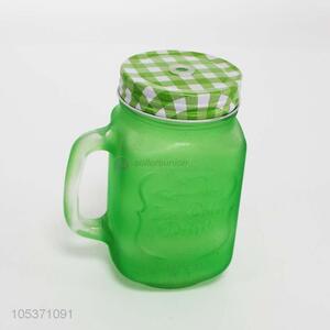 Hot selling green glass cup for summer
