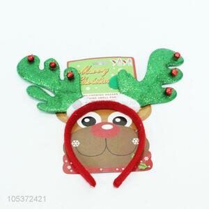 Good quality Christmas party decor green antler headband