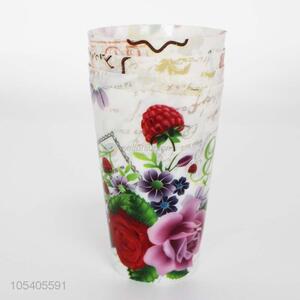 Wholesale Flower Pattern Plastic Water Cup Tooth Mug
