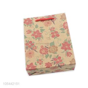 Latest Flower Pattern Gift Bag Paper Handbag