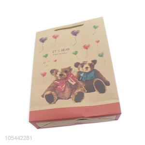 Cute Bear Pattern Gift Bag Cheap Paper Bag Handbag
