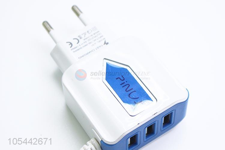 Direct Factory 3 Port USB Charger for Mobile Phone