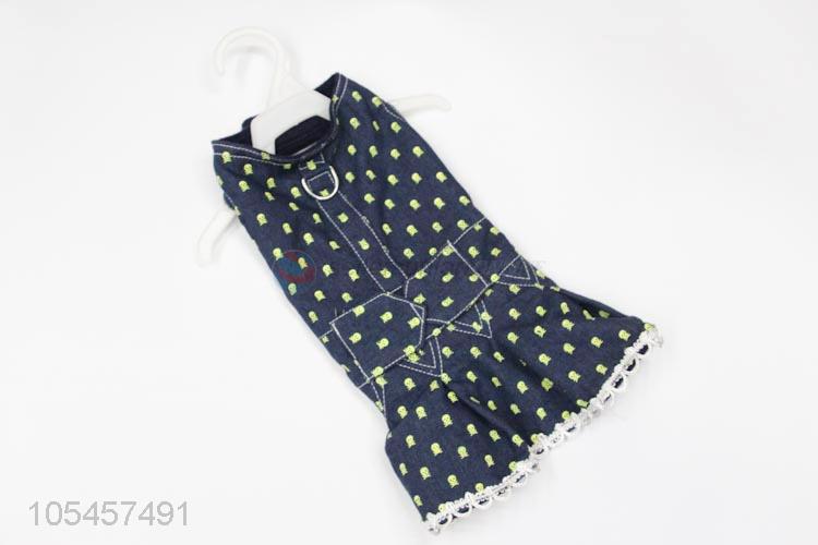 Cool Design Dog Denim Dress Fashion Pet Clothes